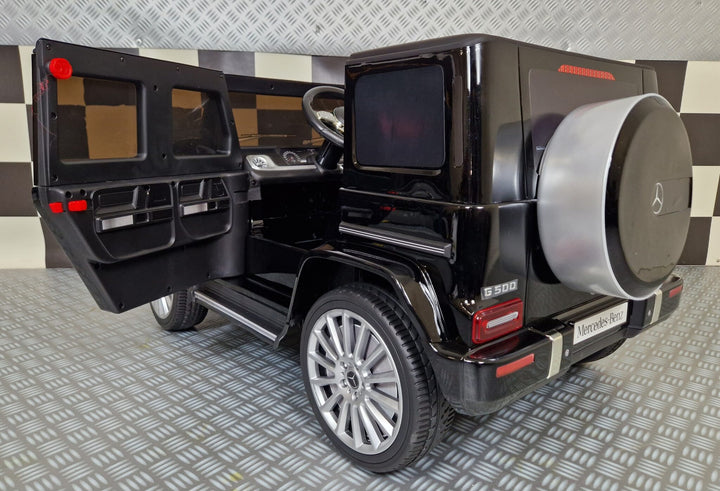 Elektrische kinderauto Mercedes G500 metallic zwart