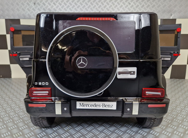Elektrische kinderauto Mercedes G500 metallic zwart