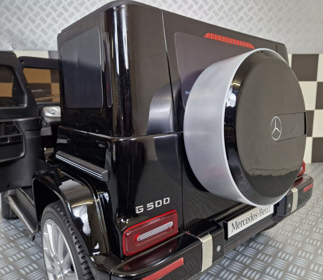 Elektrische kinderauto Mercedes G500 metallic zwart