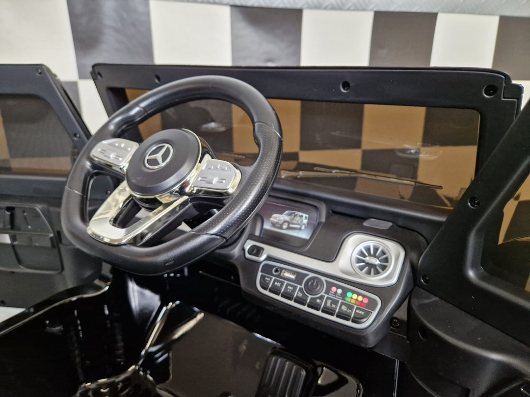 Elektrische kinderauto Mercedes G500 metallic zwart