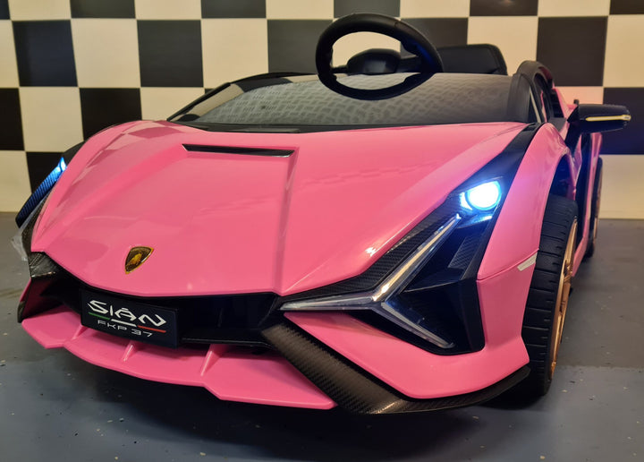 Kinderauto op accu Lamborghini Sian roze