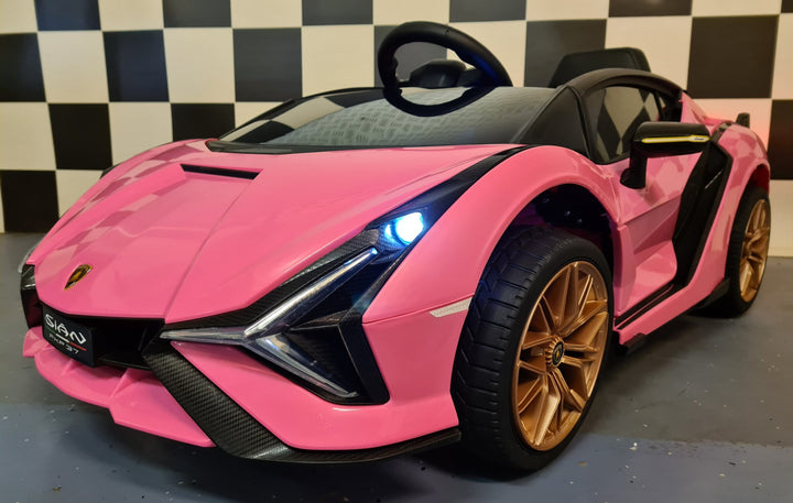 Kinderauto op accu Lamborghini Sian roze
