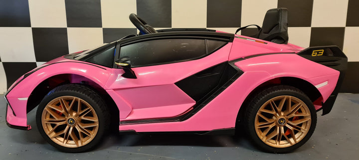 Kinderauto op accu Lamborghini Sian roze