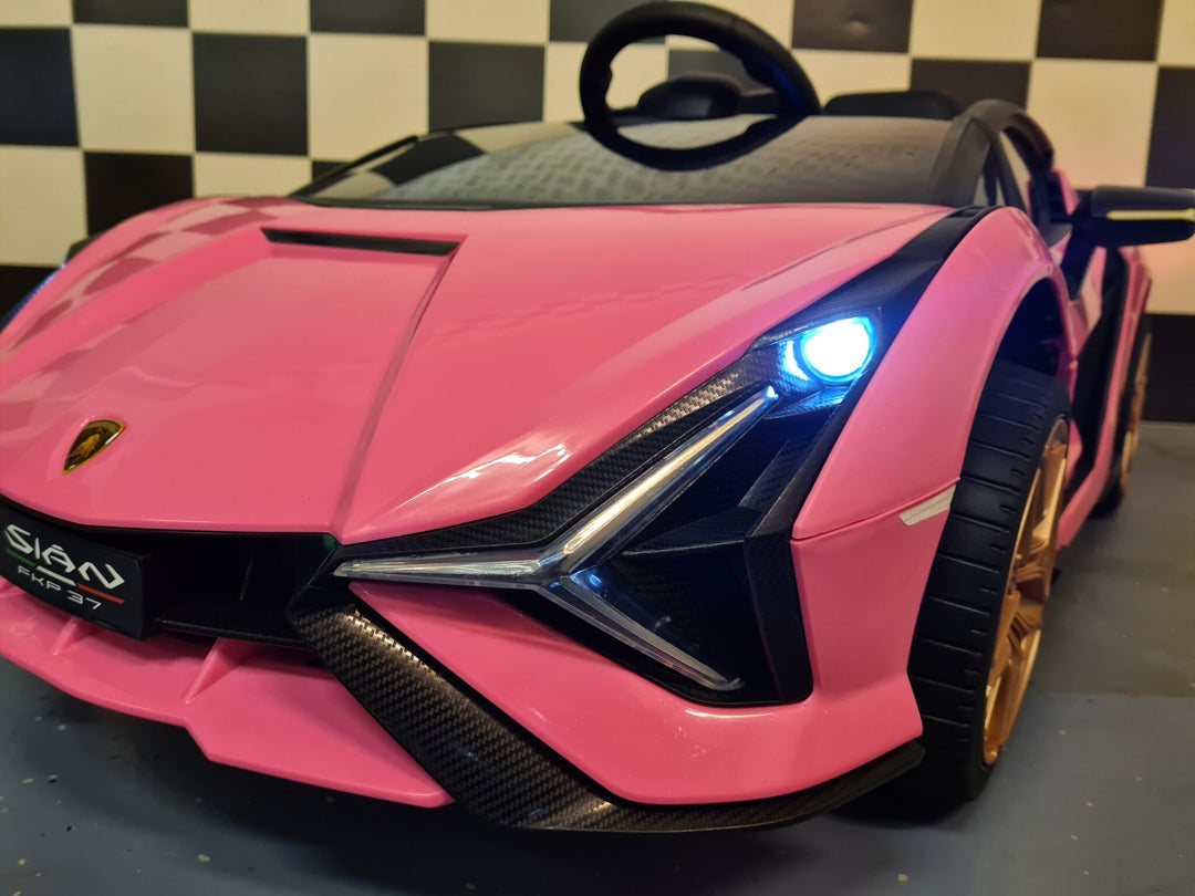 Kinderauto op accu Lamborghini Sian roze