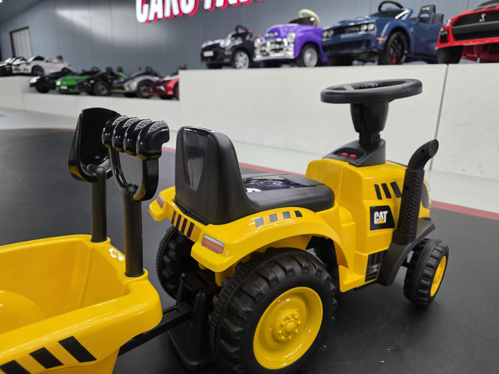 Caterpillar loopwagen met aanhanger