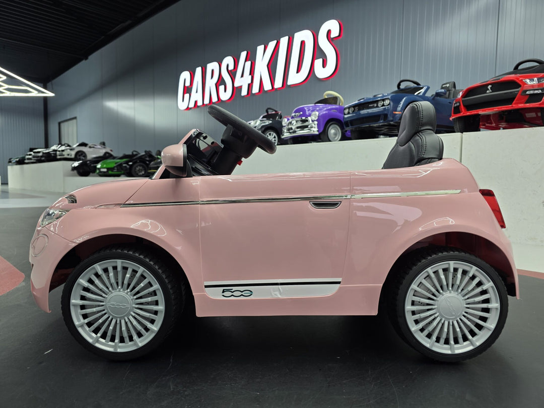 Fiat 500 elektrische kinderauto 12V roze