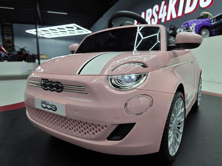 Fiat 500 elektrische kinderauto 12V roze