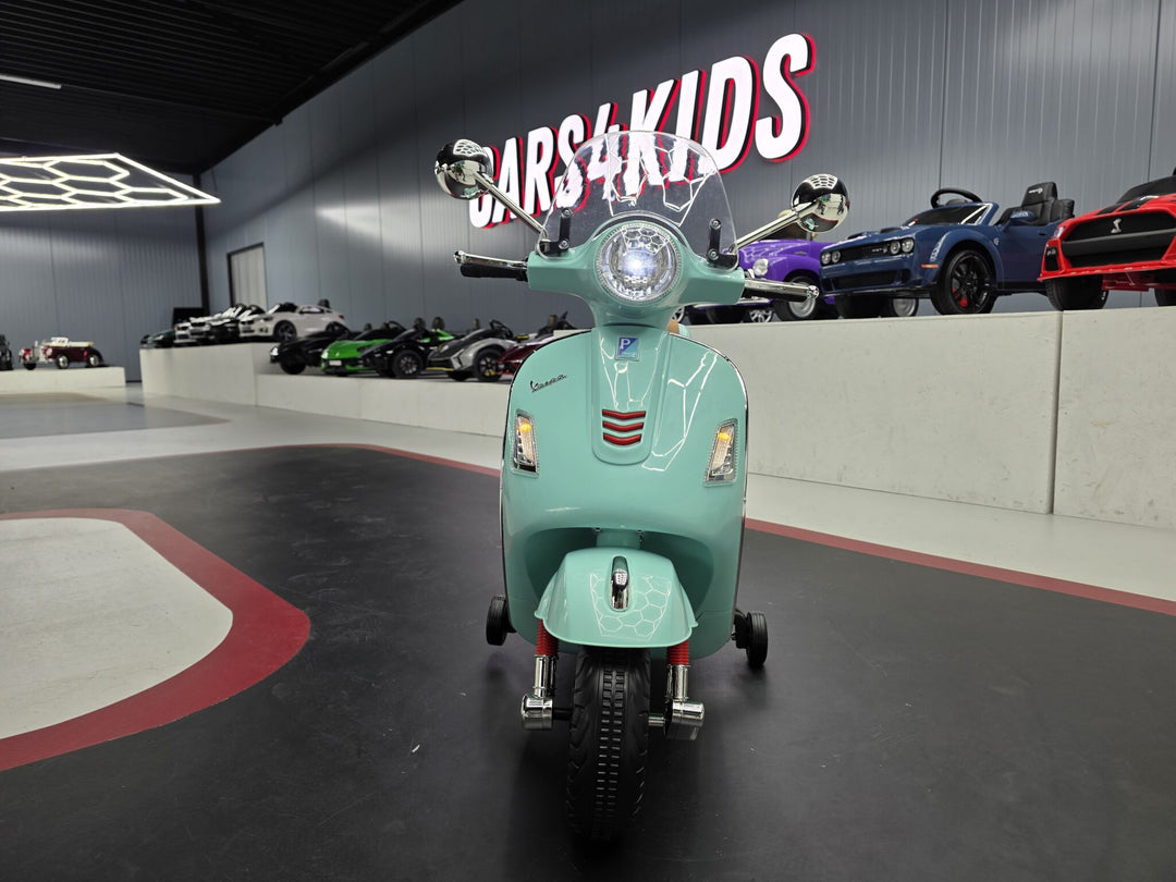 Vespa GTS kinderscooter 12 volt lichtgroen