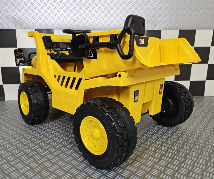 Caterpillar kinder kiepwagen 12 volt
