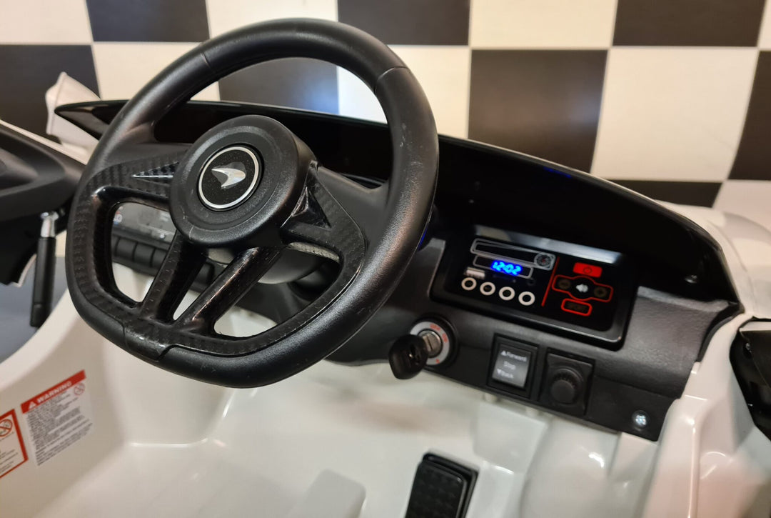 12V accu-kinderauto McLaren 620 GT met afstandsbediening, wit