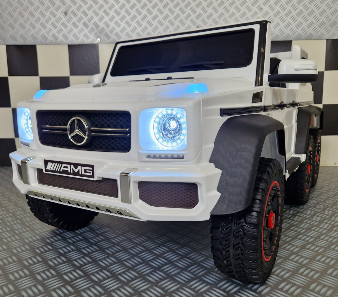 Kinderauto Mercedes G63 6x6 AMG 1-persoons wit