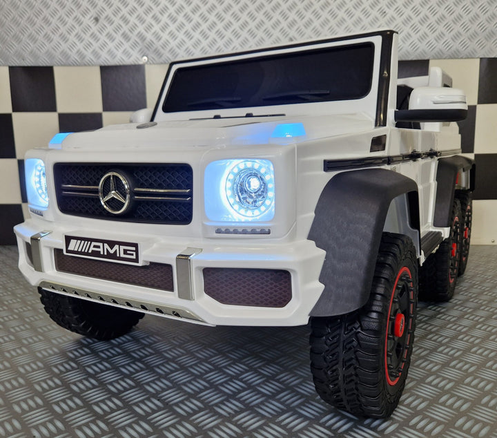 Kinderauto Mercedes G63 6x6 AMG 1-persoons wit