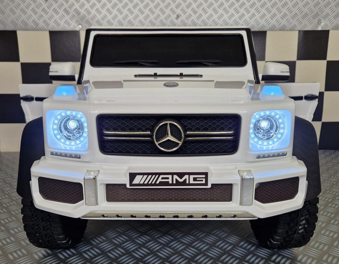 Kinderauto Mercedes G63 6x6 AMG 1-persoons wit