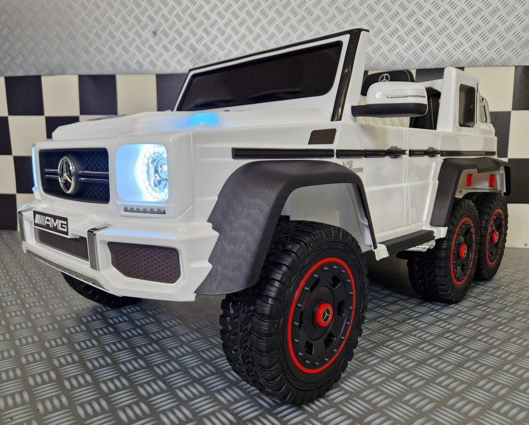 Kinderauto Mercedes G63 6x6 AMG 1-persoons wit