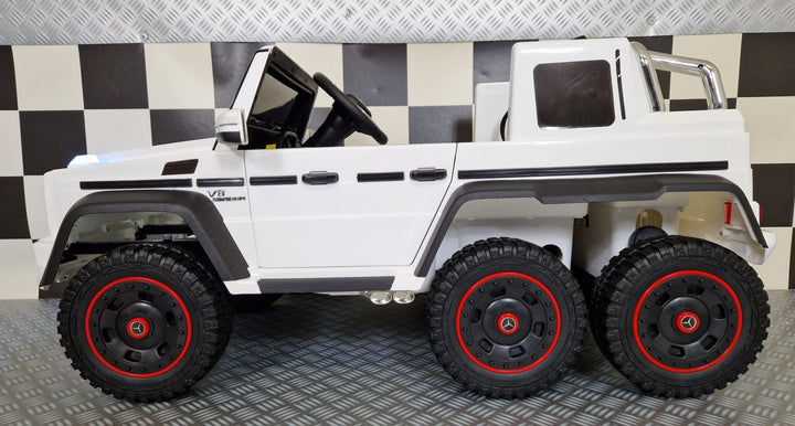 Kinderauto Mercedes G63 6x6 AMG 1-persoons wit