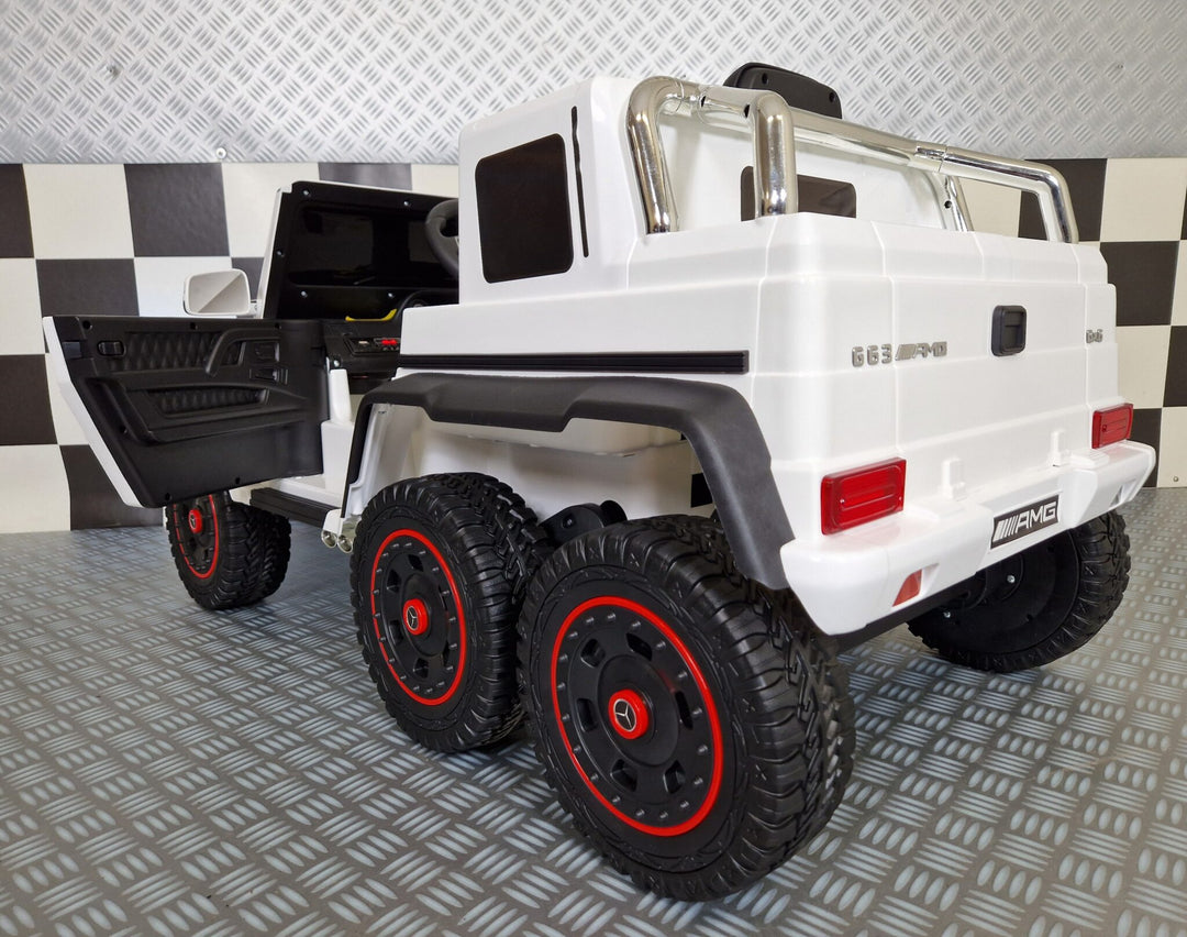 Kinderauto Mercedes G63 6x6 AMG 1-persoons wit