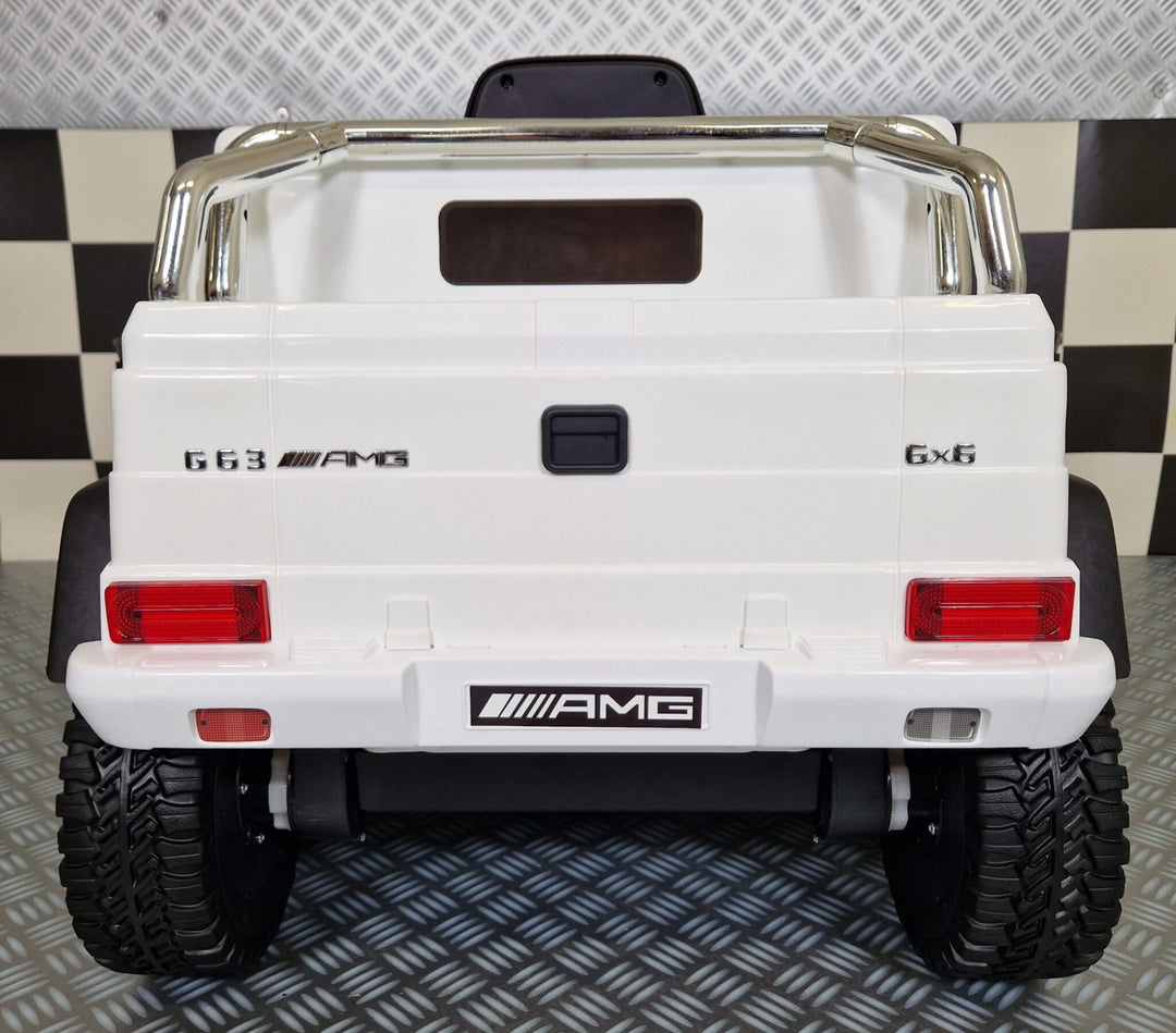 Kinderauto Mercedes G63 6x6 AMG 1-persoons wit