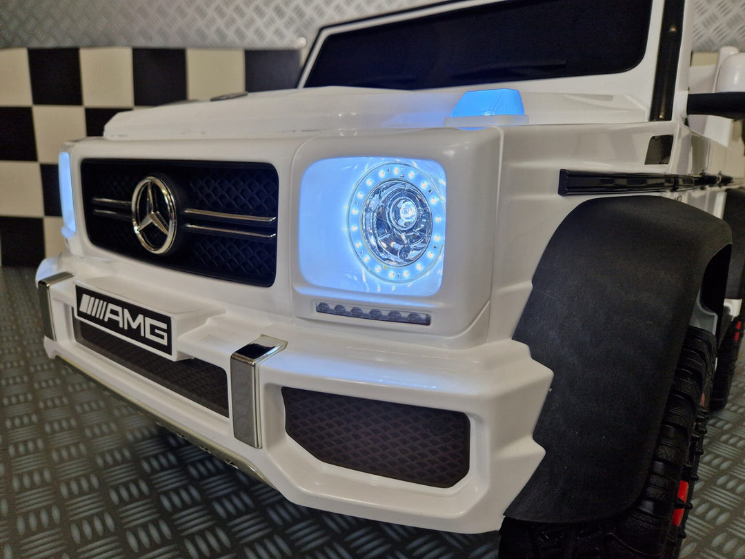 Kinderauto Mercedes G63 6x6 AMG 1-persoons wit