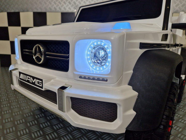 Kinderauto Mercedes G63 6x6 AMG 1-persoons wit