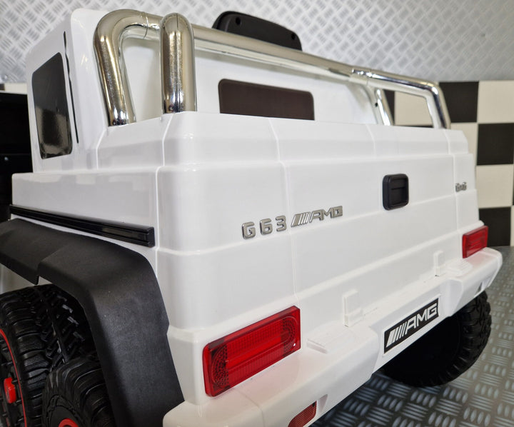Kinderauto Mercedes G63 6x6 AMG 1-persoons wit