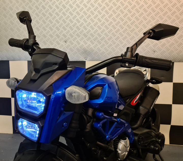 Kindermotor Grom Superbike 12 volt metallic blauw