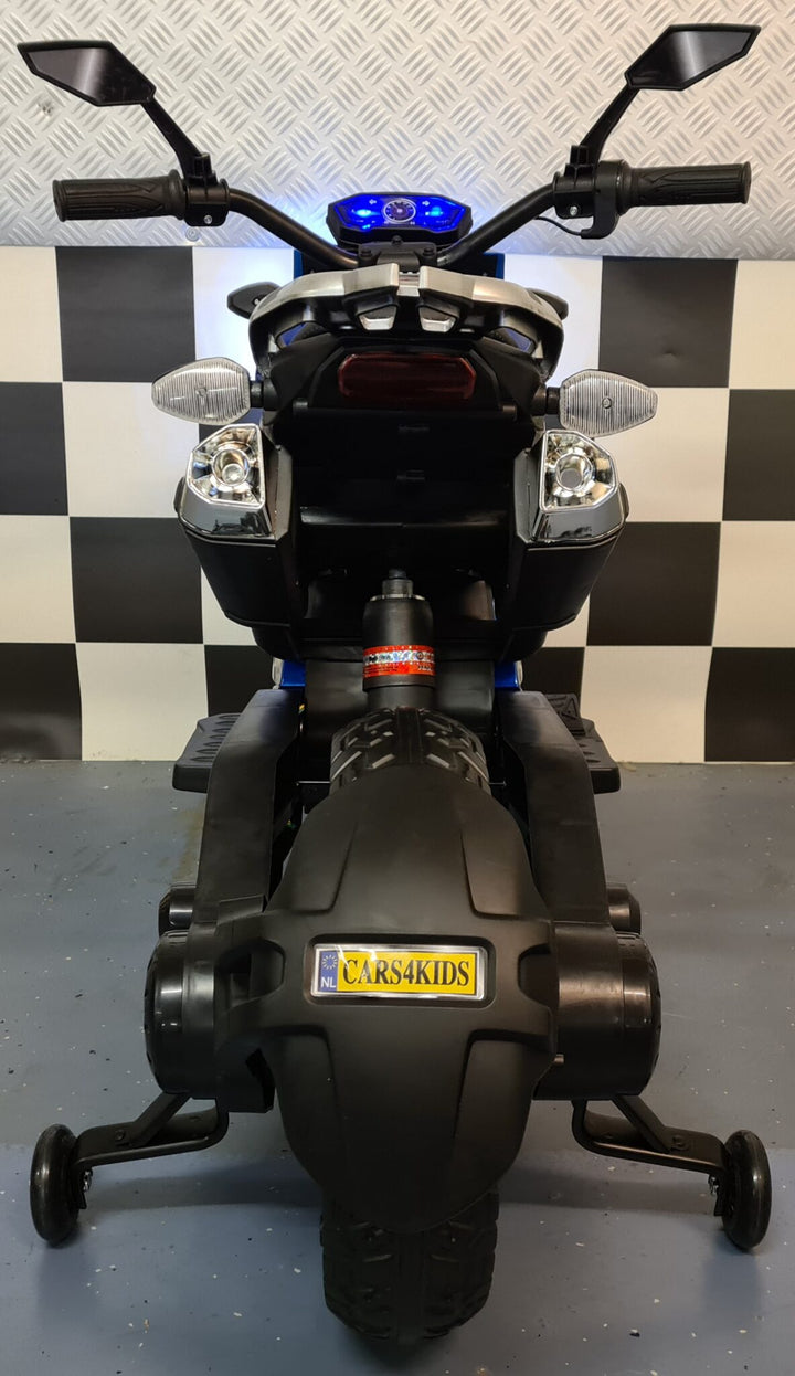 Kindermotor Grom Superbike 12 volt metallic blauw