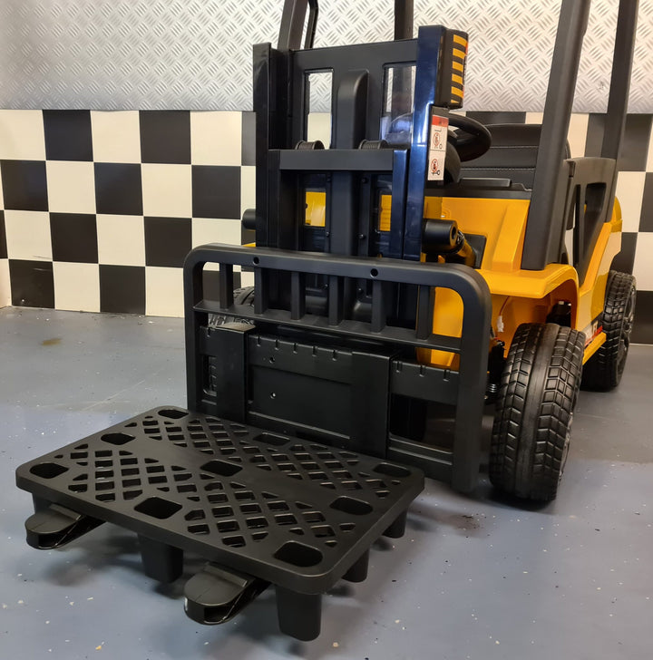 Elektrische heftruck voor kinderen 12 volt met afstandsbediening, geel