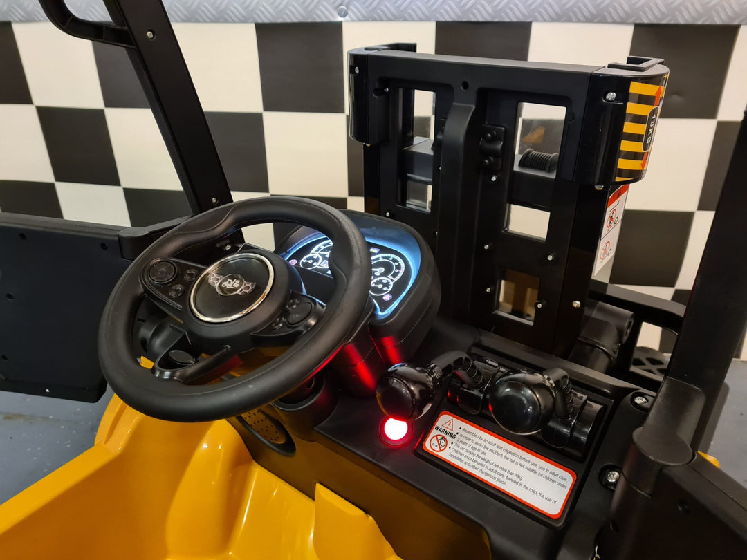 Elektrische heftruck voor kinderen 12 volt met afstandsbediening, geel