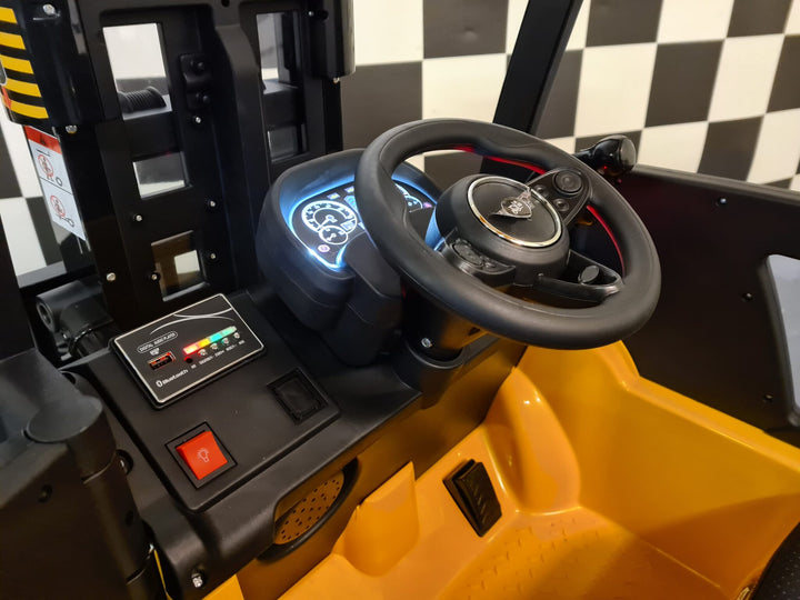 Elektrische heftruck voor kinderen 12 volt met afstandsbediening, geel