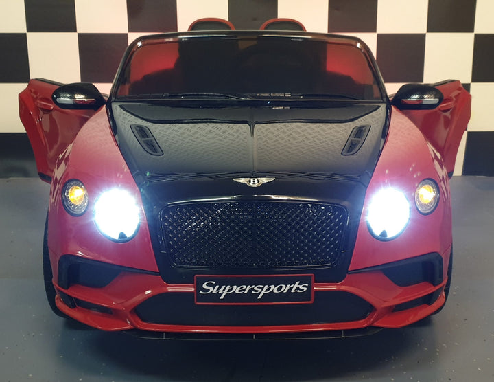 Batterij-aangedreven kinderauto Bentley Continental 1,5-persoons zwart-rood