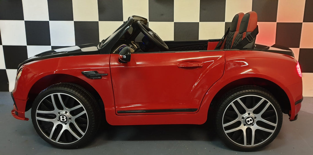 Batterij-aangedreven kinderauto Bentley Continental 1,5-persoons zwart-rood