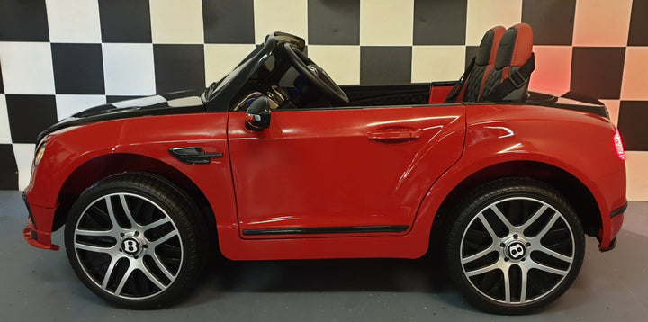 Batterij-aangedreven kinderauto Bentley Continental 1,5-persoons zwart-rood