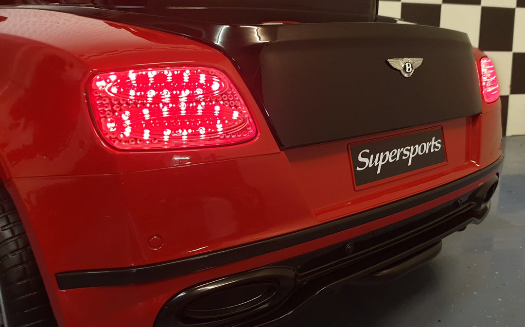 Batterij-aangedreven kinderauto Bentley Continental 1,5-persoons zwart-rood