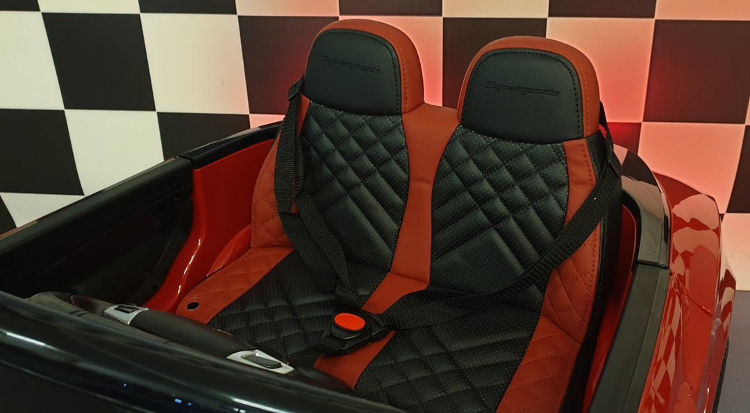 Batterij-aangedreven kinderauto Bentley Continental 1,5-persoons zwart-rood