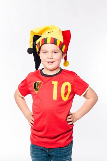 België Clownshoed Wk Football Acryl Geel/Rood/Zwart One-Size
