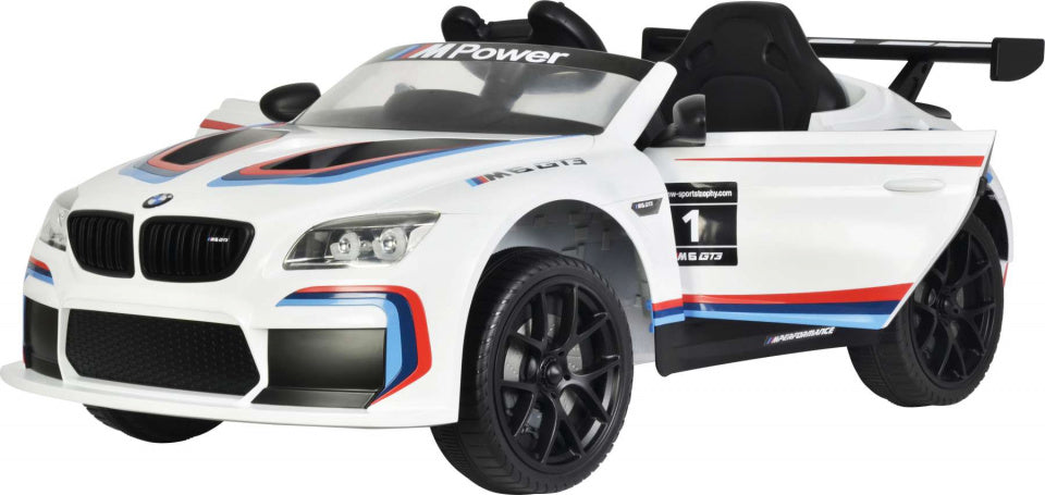 Bmw Elektrische Kinderauto M6 Gt3 12V Wit