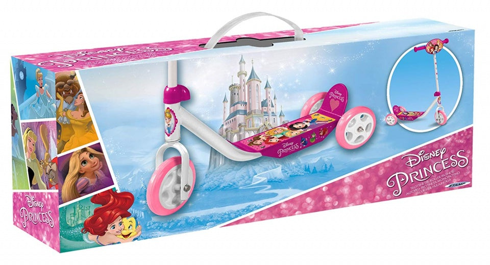 Disney Princess 3-Wiel Kinderstep Meisjes Vrijloop Wit/Roze
