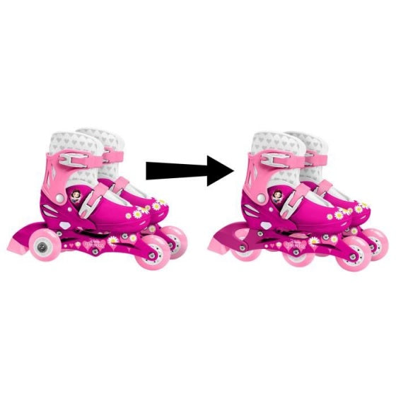 Disney Inline Skates Princess Hardboot Roze Maat 27-30