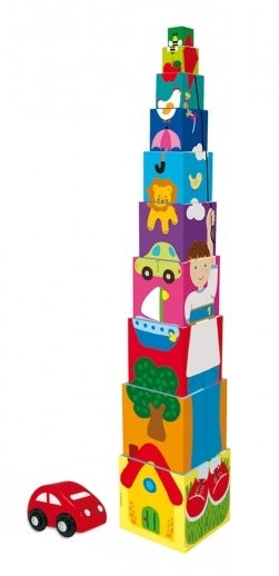 Goula Stapelblokken Pile-Up Cubes Car 10-Delig