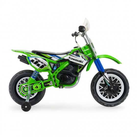Injusa Elektrische Kindermotorfiets Cross Kawasaki 12V Groen
