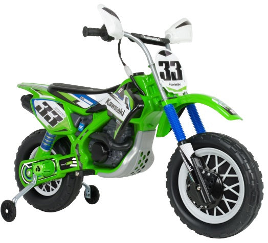 Injusa Elektrische Kindermotorfiets Cross Kawasaki 12V Groen