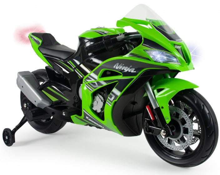 Injusa Elektrische Kindermotorfiets Kawasaki Zx10 12V Groen