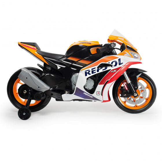 Injusa Elektrische Kindermotorfiets Repsol 12V Oranje/Wit