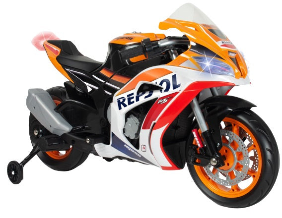 Injusa Elektrische Kindermotorfiets Repsol 12V Oranje/Wit