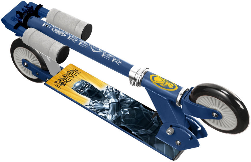 Marvel 2-Wiel Kinderstep Black Panther Opvouwbaar Voetrem Blauw