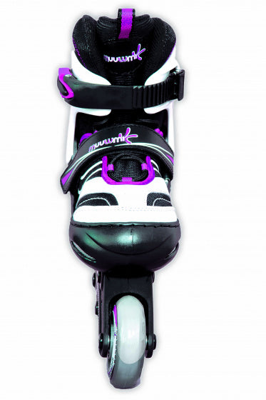 Muuwmi Inline Skates Kinderliner 82A Nylon Abec5 Roze/Zwart Mt 33-36