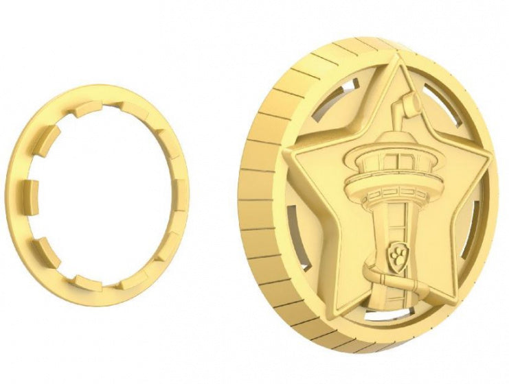 Nickelodeon Speelfiguur Paw Patrol Rubble Hero Pup 6 Cm  geel