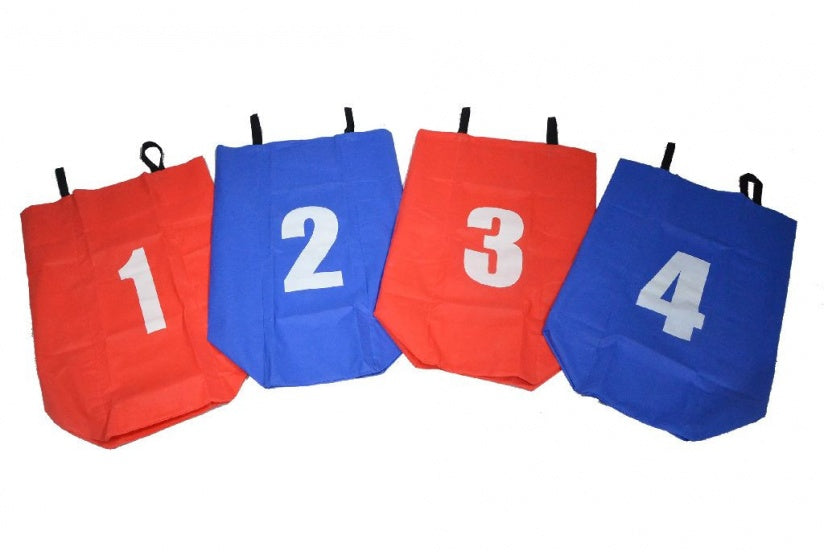 Outdoor Play Loopzakken 4 Stuks Rood/Blauw 90 Cm
