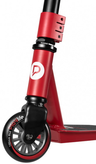 Playlife Stuntstep Kicker Red 82 Cm Aluminium  zwart/rood