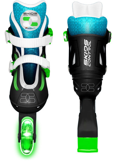 Stamp Inline Skates Skids Control Hardboot Verstelbaar Zwart  zwart/blauw/groen Maat 30-33